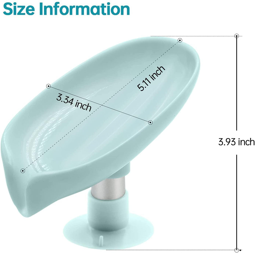 Soap Holder-Leaf Shape Self Draining Soap Holder With Suction Cup(Pack of 1)